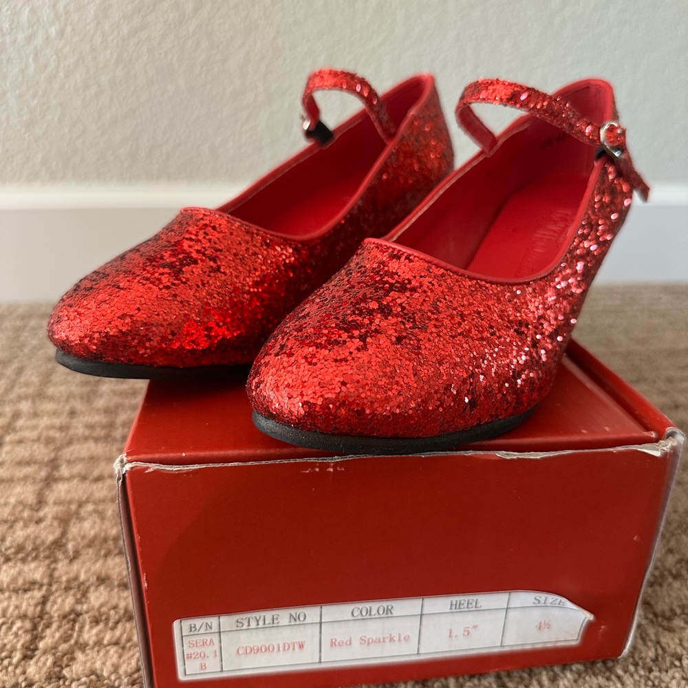 Red Sparkle Kids Shoes